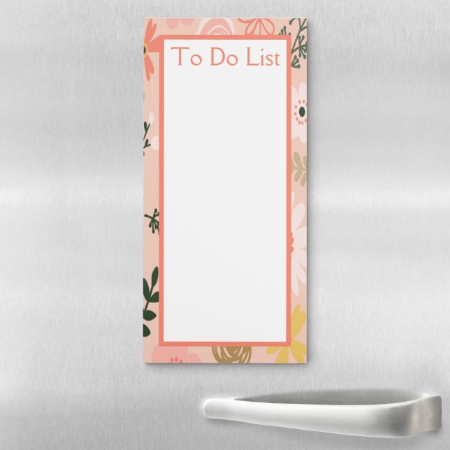 Floral To Do List Magnetic Notepad (In Situ)