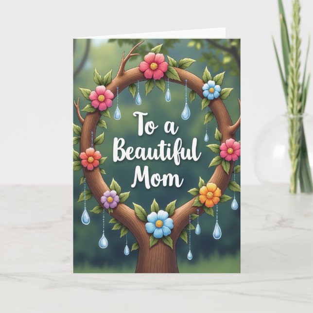 Floral To Mom Card (Front)