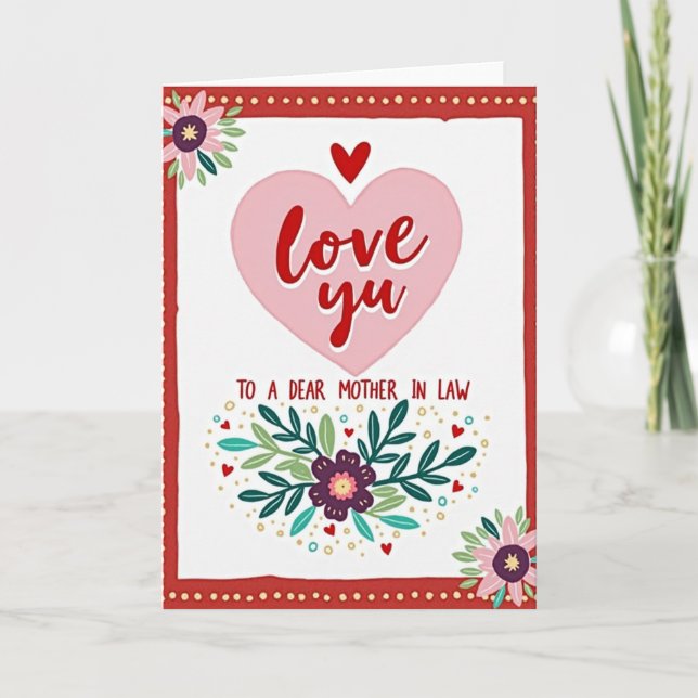 Floral To Mother In Law Card (Front)