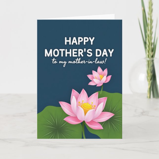 Floral To Mother In Law Day Card (Front)