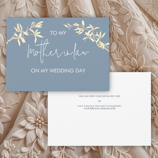 Floral To my mother in low on my Wedding Day Invitation (Creator Uploaded)