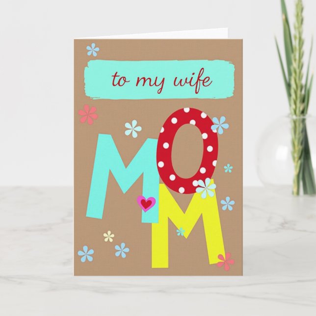 Floral To My Wife Card (Front)