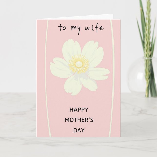 Floral To My Wife Mothers Day Card (Front)