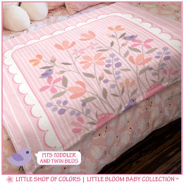 Floral Toddler Duvet Cover for Girls