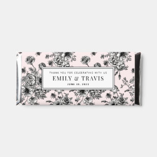 Floral Toile Print Chocolate Bar Favor