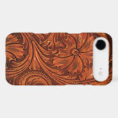 floral tooled leather style iphone Case-Mate iPhone case (Back (Horizontal))