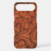 floral tooled leather style iphone Case-Mate iPhone case (Back)