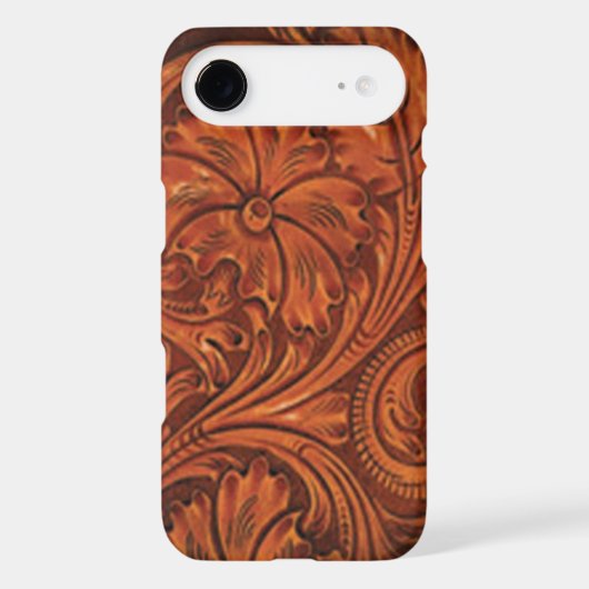 floral tooled leather style iphone Case-Mate iPhone case (Back)