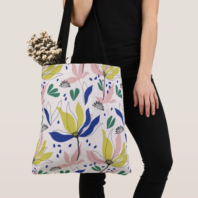 Floral Tote Bag (Close Up)