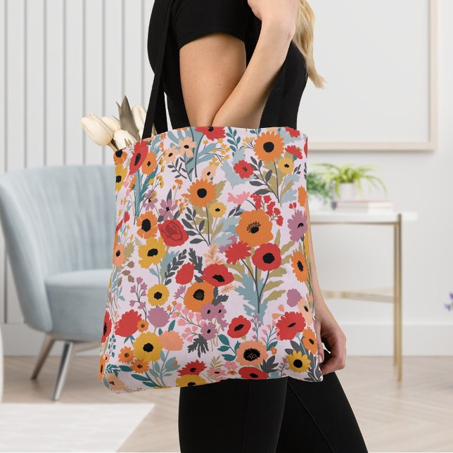 Floral Tote Bag For Everyday Shopping and Travel (Creator Uploaded)