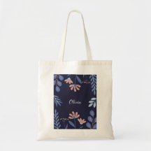 Floral Tote Bag - personalized 