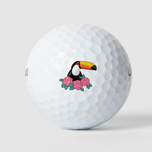 Floral Toucan Golf Balls