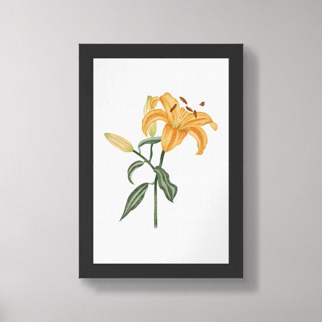 Floral Tranquility Orange Daylily Framed Art (Framed Front)