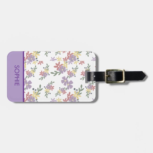 floral travel tags  (Front Horizontal)