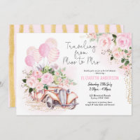 Floral Traveling from Miss To Mrs Bridal Shower