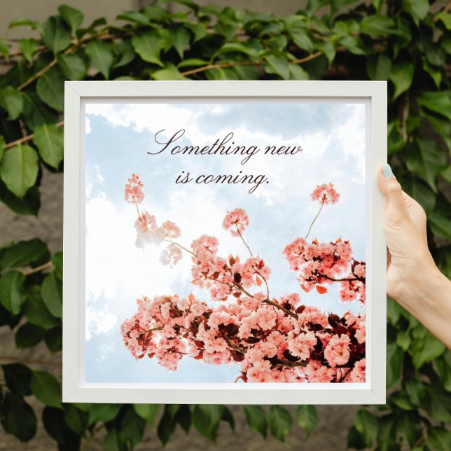 Floral tree bloom cherry motivation quote poster  (Creator Uploaded)