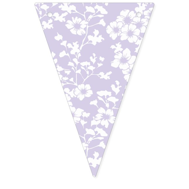 Floral Trellis - Dusty Lavender Bunting Flags (First Flag)