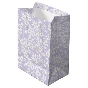 Floral Trellis - Dusty Lavender Medium Gift Bag