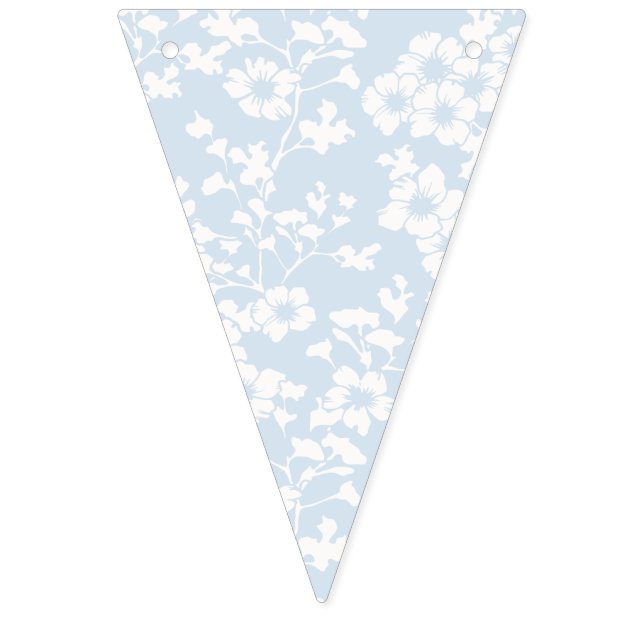 Floral Trellis - Powder Blue Bunting Flags (First Flag)
