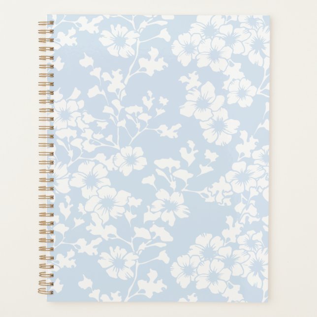 Floral Trellis - Powder Blue Planner (Front)