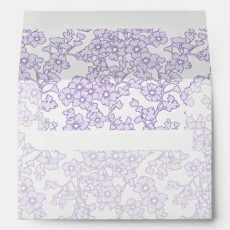 Floral Trellis Purple - White  Envelope