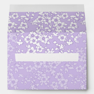 Floral Trellis White - Purple Envelope