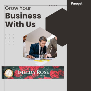 Floral Trend Red Roses Executive Manager Desk Name Plate