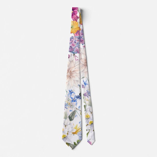 Floral trendy  neck tie (Front)