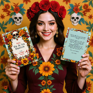 💀🎉Floral Tribute Dia de los Muertos Card