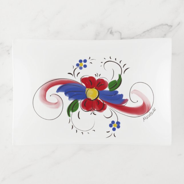 Floral Trinket Tray (Front)