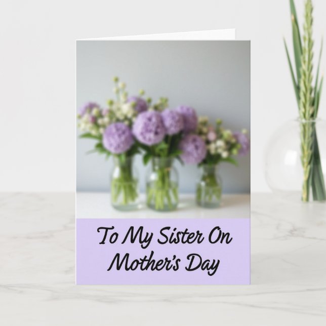 Floral Triptych Mothers Day Card (Front)