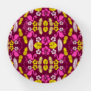 Floral Tropical Fruit Patterned Paperweight