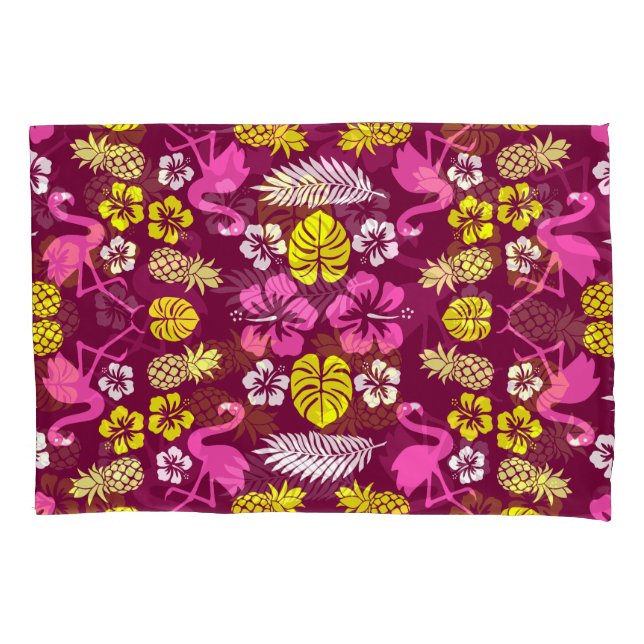 Floral Tropical Fruit Patterned Pillow Case (Front)