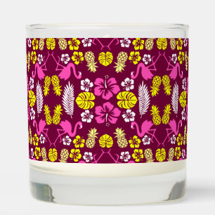 Floral Tropical Fruit Patterned Scented Candle