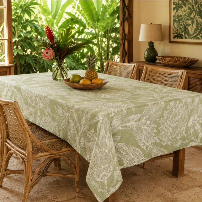 Floral tropical protea tablecloth (Creator Uploaded)