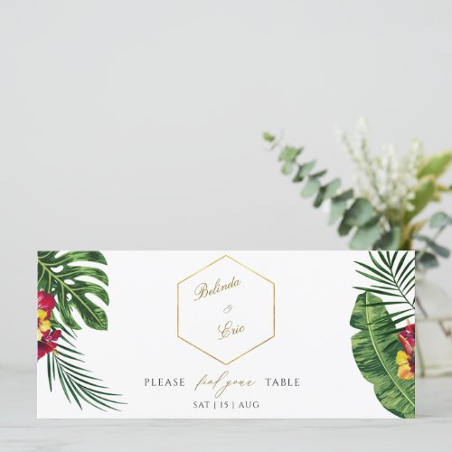 Floral Tropical Wedding Seating Chart Program