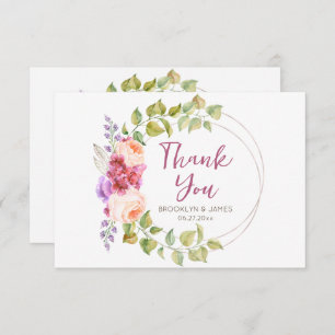Floral Tropical Wedding Thank You Card
