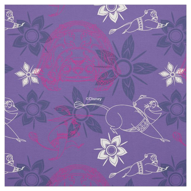 Floral Tuk Tuk & Ongi Pattern Fabric (Swatch)