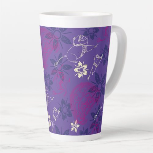 Floral Tuk Tuk  Ongi Pattern Latte Mug