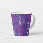 Floral Tuk Tuk &amp; Ongi Pattern Latte Mug