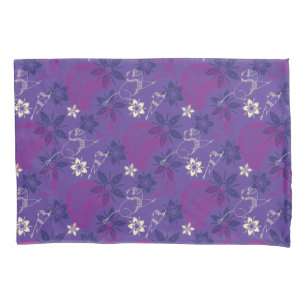 Floral Tuk Tuk & Ongi Pattern Pillow Case