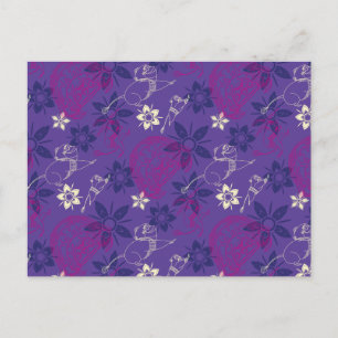 Floral Tuk Tuk & Ongi Pattern Postcard