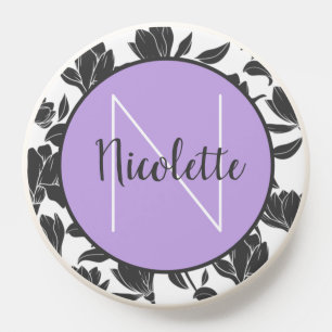 Floral Tulip Flowers Pastel Purple Cute Customized PopSocket
