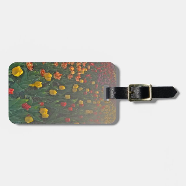 Floral Tulip Luggage Tag (Front Horizontal)