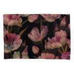 Floral tulips, muscari: vintage seamless pillow case