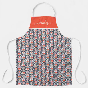 Floral Turkey Folk Art Pattern Apron
