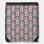 Floral Turkey Folk Art Pattern Drawstring Bag