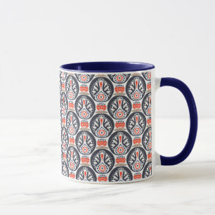 Floral Turkey Folk Art Pattern Mug