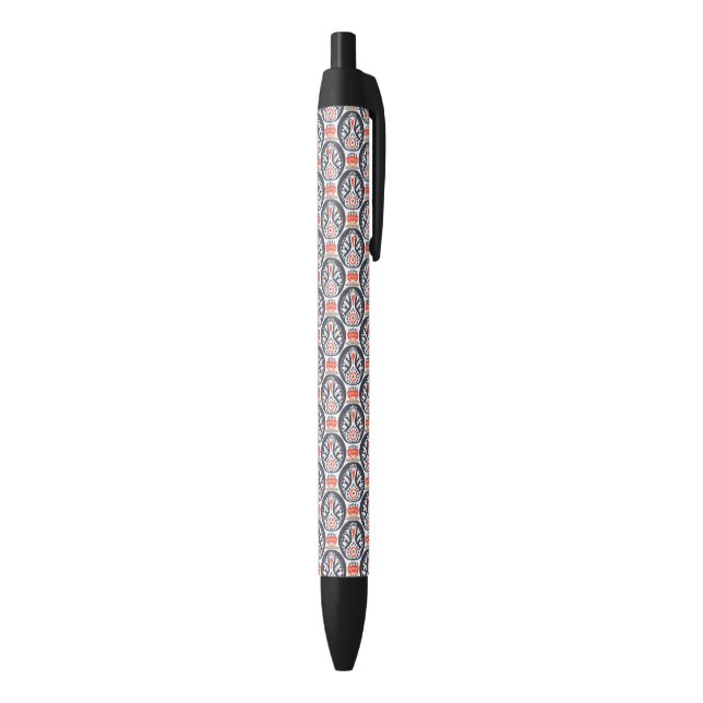 Floral Turkey Folk Art Pattern Pen (Bottom (Vertical))
