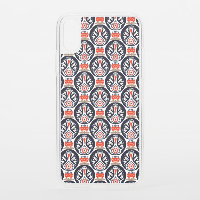 Floral Turkey Folk Art Pattern Uncommon iPhone Case (Back)